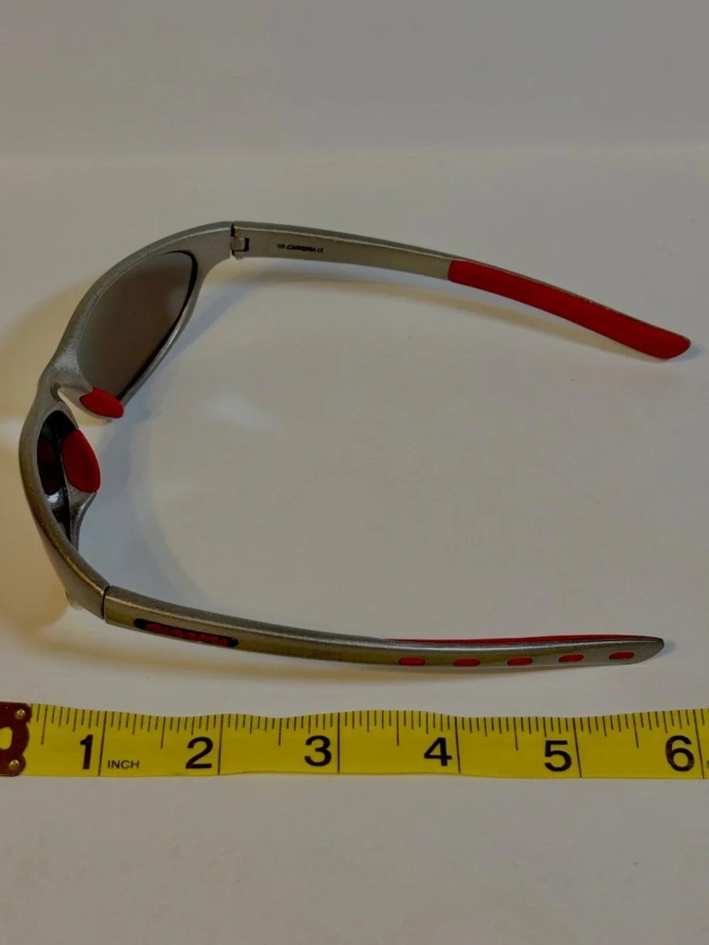Vintage Carrera Arrow Y2K Silver Sport Wrap Around Sunglasses Retro Streetwear
